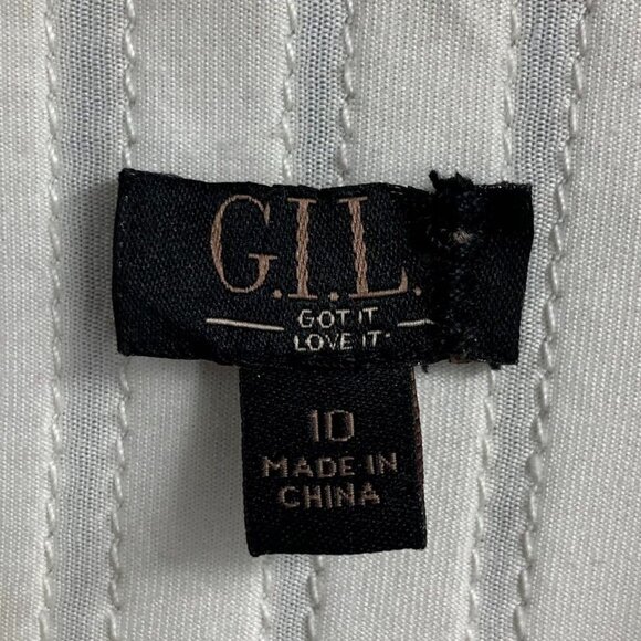 G.I.L.I Got It Love It Women's Ribbed Leather Cropped Moto Jacket Size 10 - Picture 8 of 13